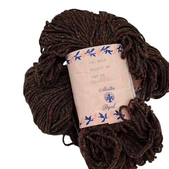 Bernat Glengarry English Tweed Yarn #6818 Walnut BR 100% Virgin Wool 140yds x2 - Picture 6 of 7